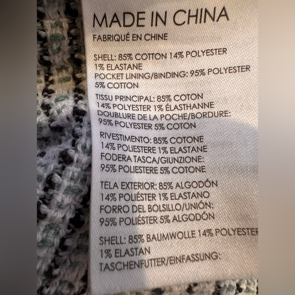 CLUB MONACO WOMENS LARGE Stylish Black and White Checkered Cardigan - Picture 11 of 13